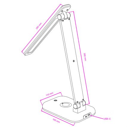 Brilagi - Lampe de table dimmable LED RGBW MODO LED/7W/5V 3000/4000/6500K blanche