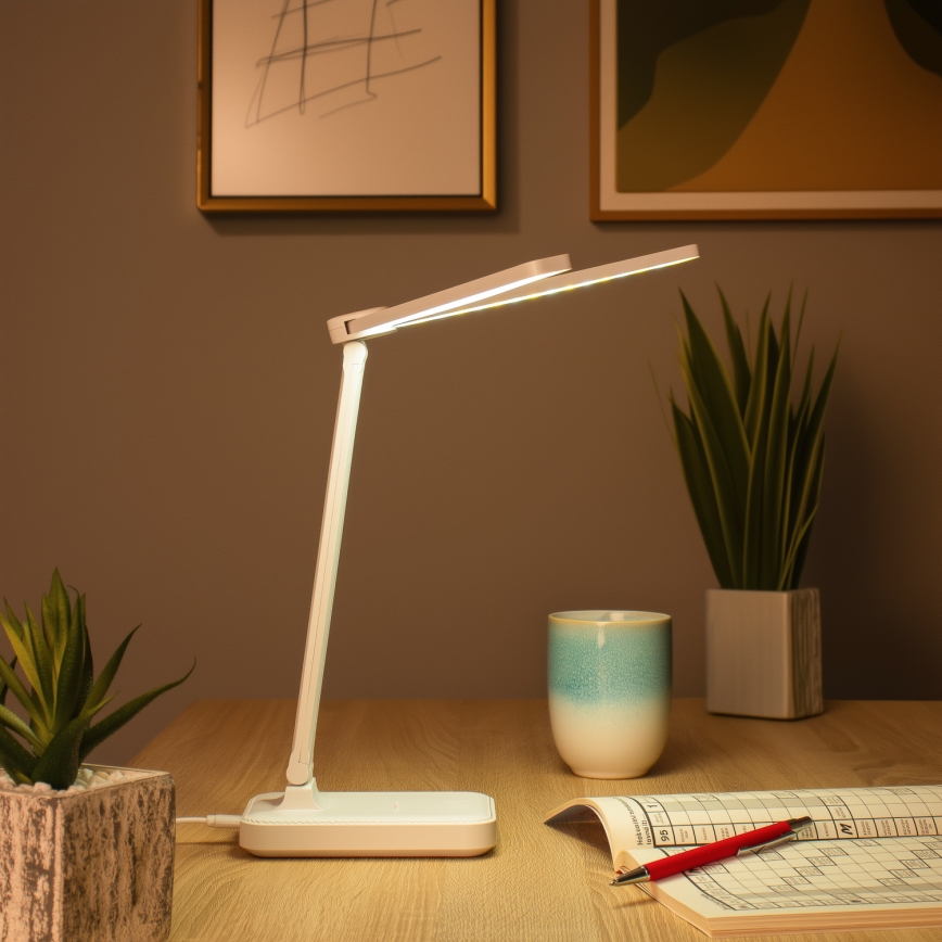 Brilagi - Lampe de table LED dimmable MODO DUO LED/8W/5V 3000/4000/6500K blanche
