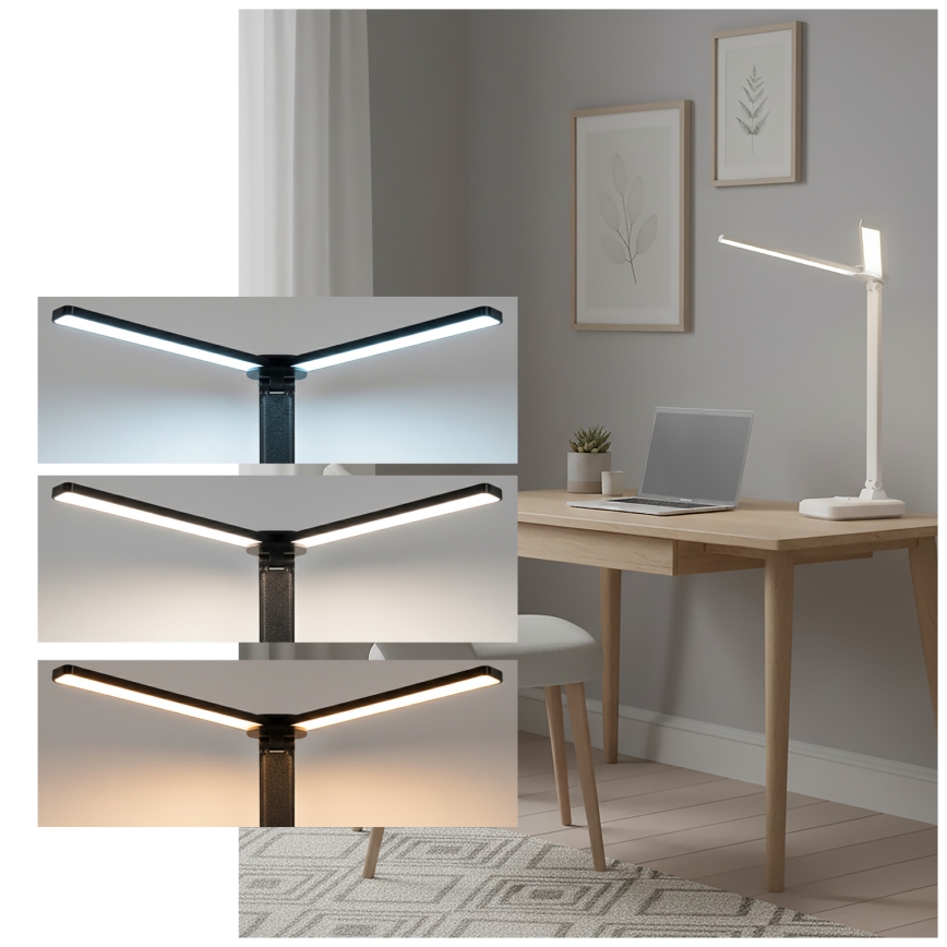 Brilagi - Lampe de table LED dimmable MODO DUO LED/8W/5V 3000/4000/6500K blanche