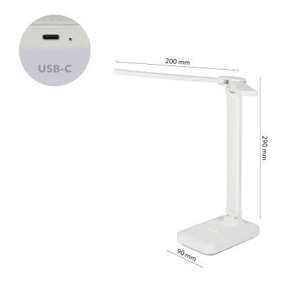 Brilagi - Lampe de table LED dimmable MODO DUO LED/8W/5V 3000/4000/6500K blanche