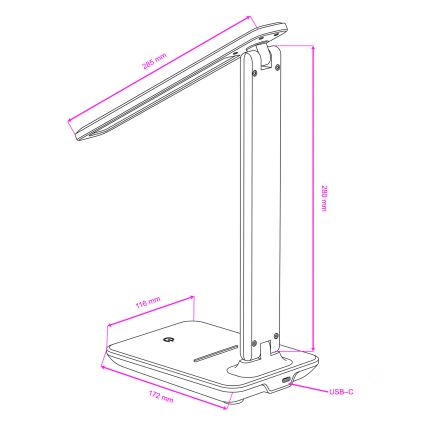 Brilagi - Lampe de table LED dimmable MODO LED/7W/230V 3000/4000/6500K rose