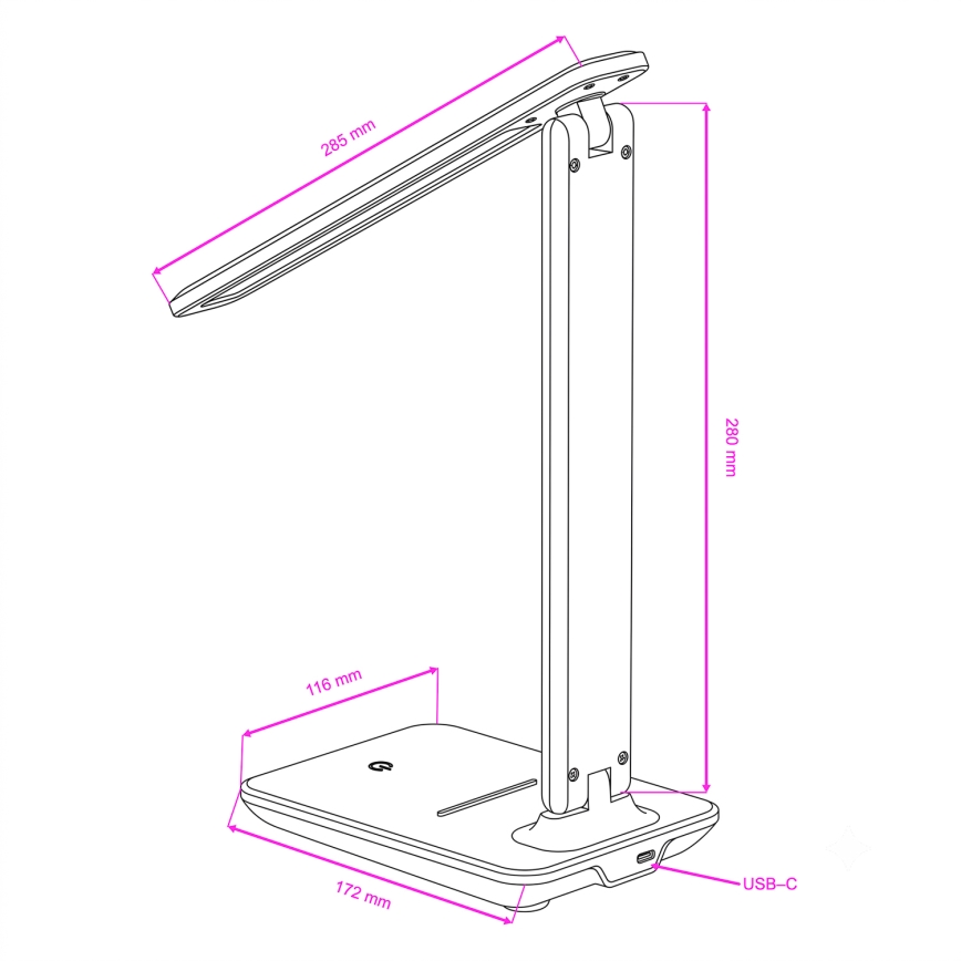 Brilagi - Lampe de table LED dimmable MODO LED/7W/230V 3000/4000/6500K rose