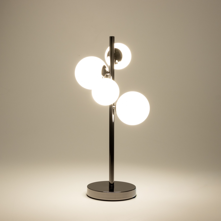 Brilagi - Lampe de table LED MILLA 4xG9/3W/230V chrome noir/blanc