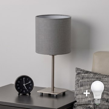 Brilagi - Lampe de table LED NUBILA 1xE27/60W/230V gris clair