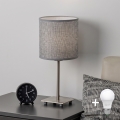 Brilagi - Lampe de table LED NUBILA 1xE27/60W/230V grise