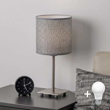 Brilagi - Lampe de table LED NUBILA 1xE27/60W/230V grise