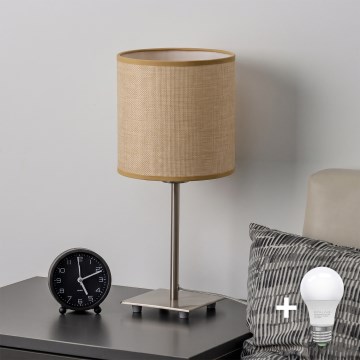 Brilagi - Lampe de table LED NUBILA 1xE27/60W/230V, marron clair