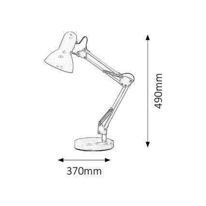 Brilagi - Lampe de table LED ROMERO 1xE27/10W/230V blanche