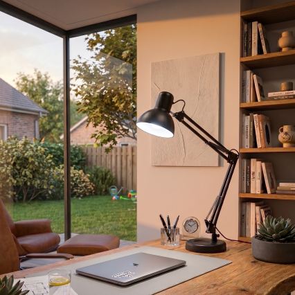 Brilagi - Lampe de table LED ROMERO 1xE27/10W/230V noire