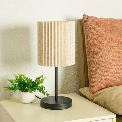 Brilagi - Lampe de table NORDIC WAVE 1xE27/15W/230V lin/noir