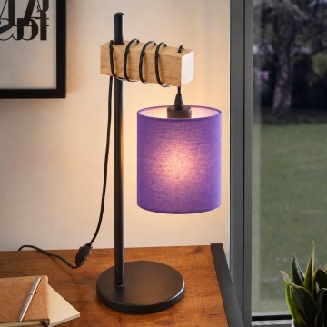 BRILAGI - Lampe de table NUBILA 1xE27/40W/230V brun/noir/violet
