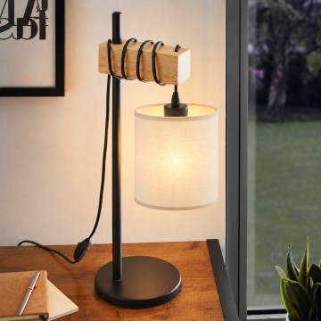 BRILAGI - Lampe de table NUBILA 1xE27/40W/230V marron/noir/crème