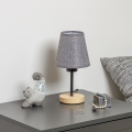 Brilagi - Lampe de table NUBILA WOOD 1xE27/25W/230V chêne/gris