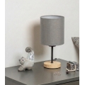 Brilagi - Lampe de table NUBILA WOOD 1xE27/25W/230V chêne/noir/gris clair
