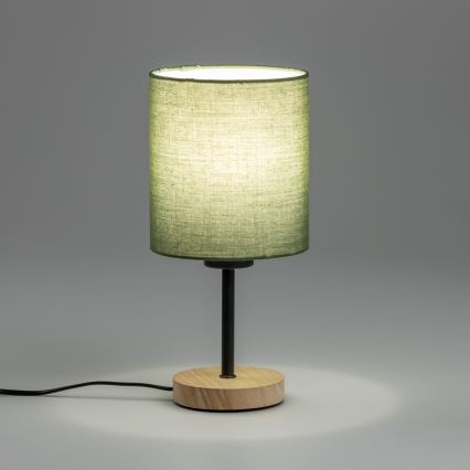 Brilagi - Lampe de table NUBILA WOOD 1xE27/25W/230V chêne/noir