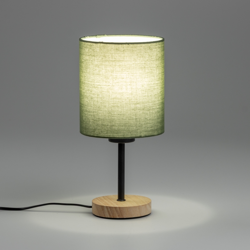 Brilagi - Lampe de table NUBILA WOOD 1xE27/25W/230V chêne/noir