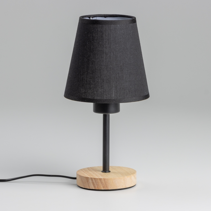 Brilagi - Lampe de table NUBILA WOOD 1xE27/25W/230V chêne/noir