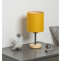 Brilagi - Lampe de table NUBILA WOOD 1xE27/25W/230V chêne/noir/jaune