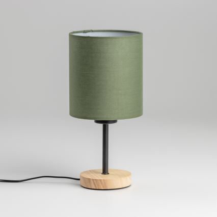 Brilagi - Lampe de table NUBILA WOOD 1xE27/25W/230V chêne/vert