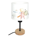 Brilagi - Lampe de table pour enfant BOBO WOOD 1xE27/25W/230V chêne/noir/blanc/motifs animaux