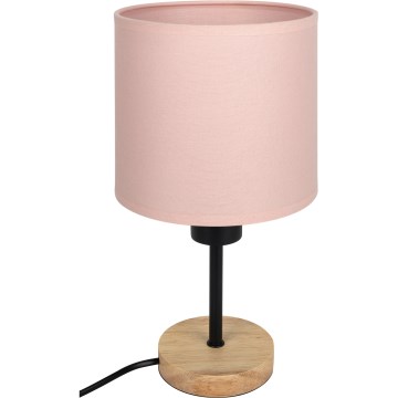Brilagi - Lampe de table pour enfant BOBO WOOD 1xE27/25W/230V chêne/noir/rose