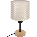 Brilagi - Lampe de table pour enfants BOBO WOOD 1xE27/25W/230V chêne/noir/beige/à pois