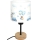 Brilagi - Lampe de table pour enfants BOBO WOOD 1xE27/25W/230V chêne/noir/blanc/bleu/motif oursons