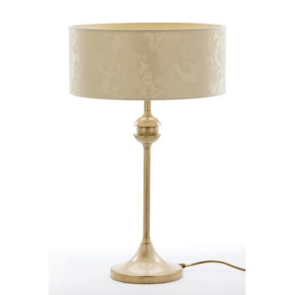 Brilagi - Lampe de table SAPHIRE 1xE27/15W/230V crème/dorée/patinée