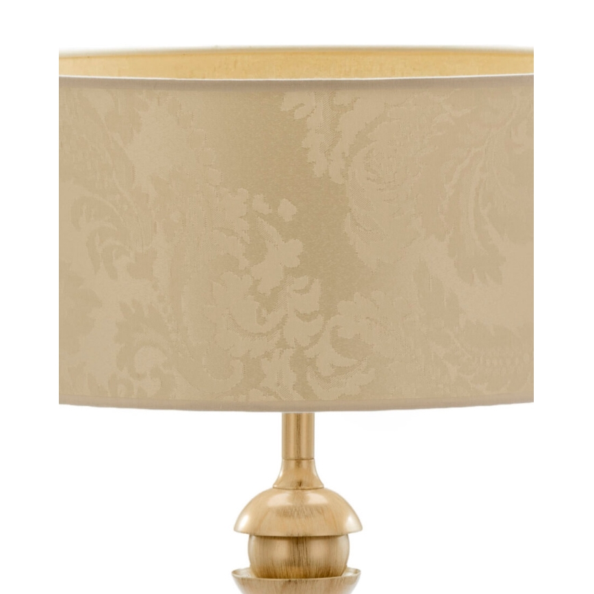Brilagi - Lampe de table SAPHIRE 1xE27/15W/230V crème/dorée/patinée