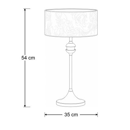 Brilagi - Lampe de table SAPHIRE 1xE27/15W/230V crème/dorée/patinée