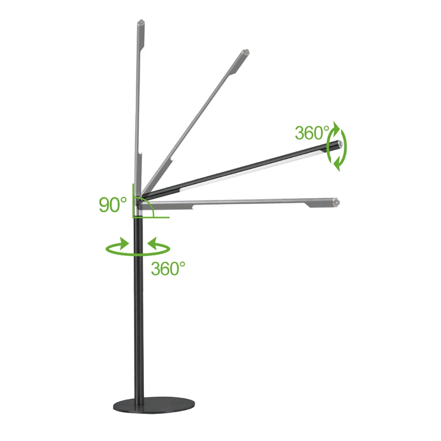 Brilagi - Lampe de bureau tactile dimmable VARIO LED/7W/230V 3000-6500K CRI 96 noire