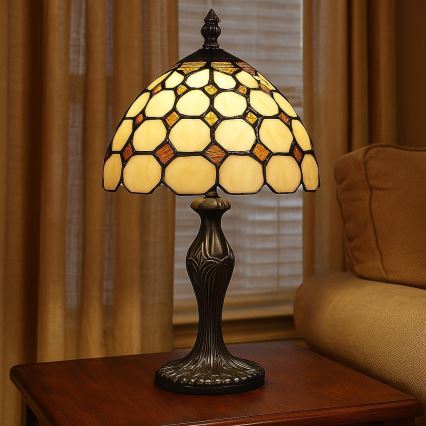Brilagi - Lampe de table Tiffany en vitrail DORAN 1xE14/40W/230V
