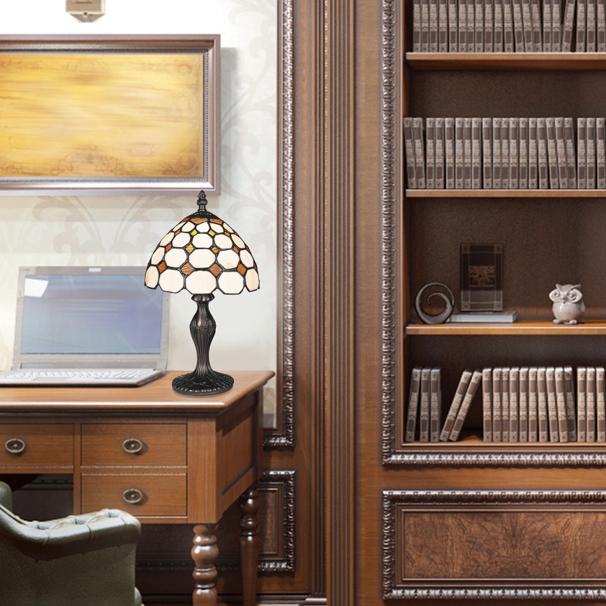 Brilagi - Lampe de table Tiffany en vitrail DORAN 1xE14/40W/230V