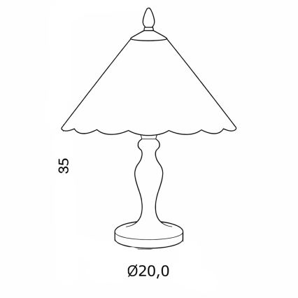 Brilagi - Lampe de table Tiffany en vitrail FOLIA 1xE27/60W/230V