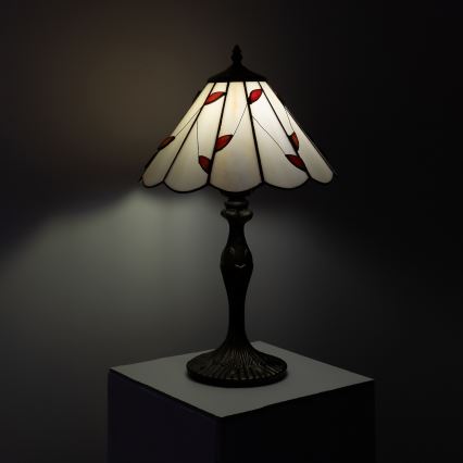 Brilagi - Lampe de table Tiffany en vitrail FOLIA 1xE27/60W/230V
