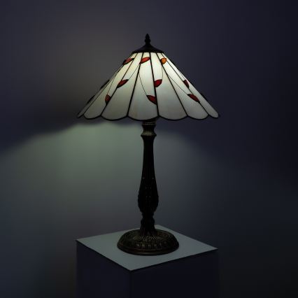BRILAGI - lampe de table Tiffany en vitrail FOLIA 1xE27/60W/230V