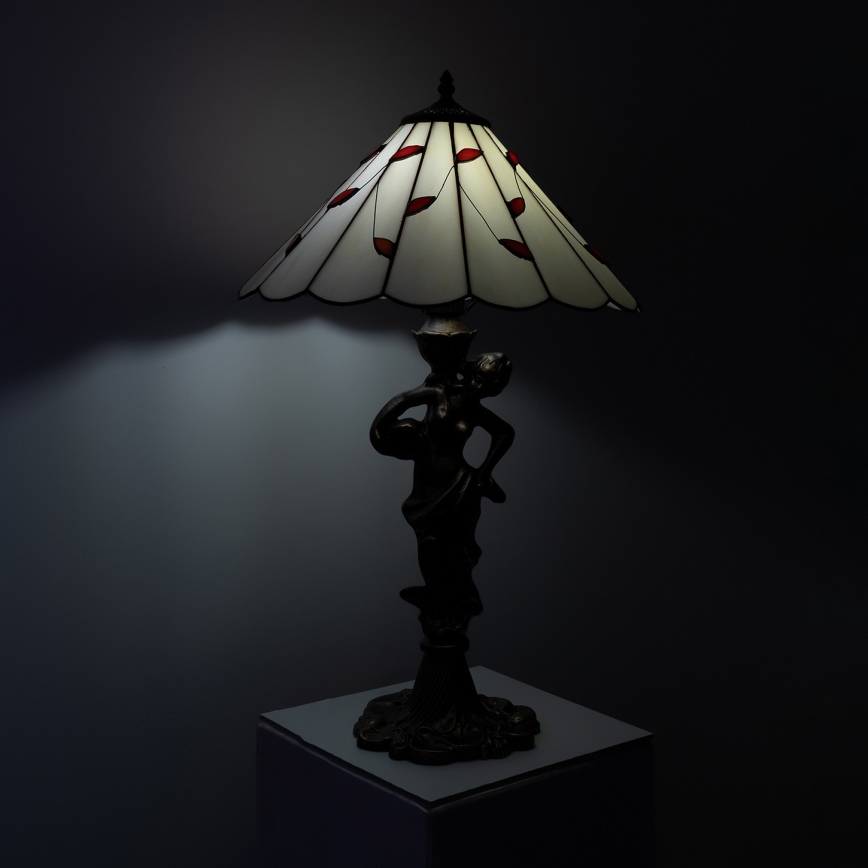 Brilagi - lampe de table Tiffany en vitrail FOLIA 1xE27/60W/230V