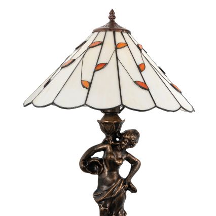 Brilagi - lampe de table Tiffany en vitrail FOLIA 1xE27/60W/230V