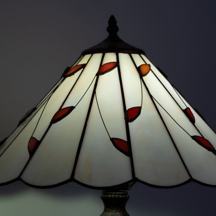 Brilagi - Lampe de table Tiffany en vitrail FOLIA 2xE27/60W/230V