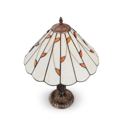 Brilagi - Lampe de table Tiffany en vitrail FOLIA 2xE27/60W/230V
