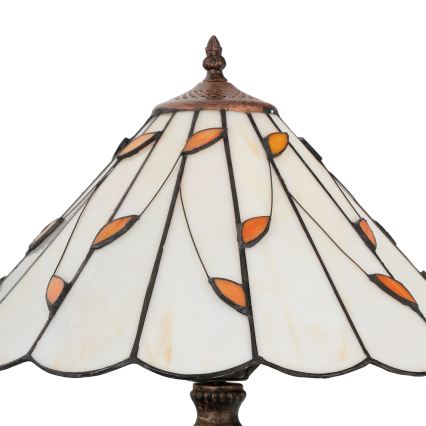 Brilagi - Lampe de table Tiffany en vitrail FOLIA 2xE27/60W/230V