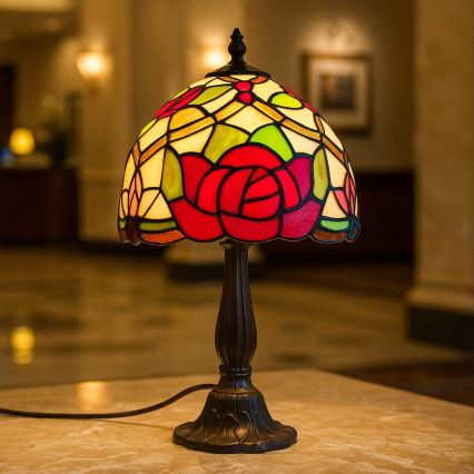 Brilagi - Lampe de table Tiffany en vitrail GARLAN 1xE14/40W/230V