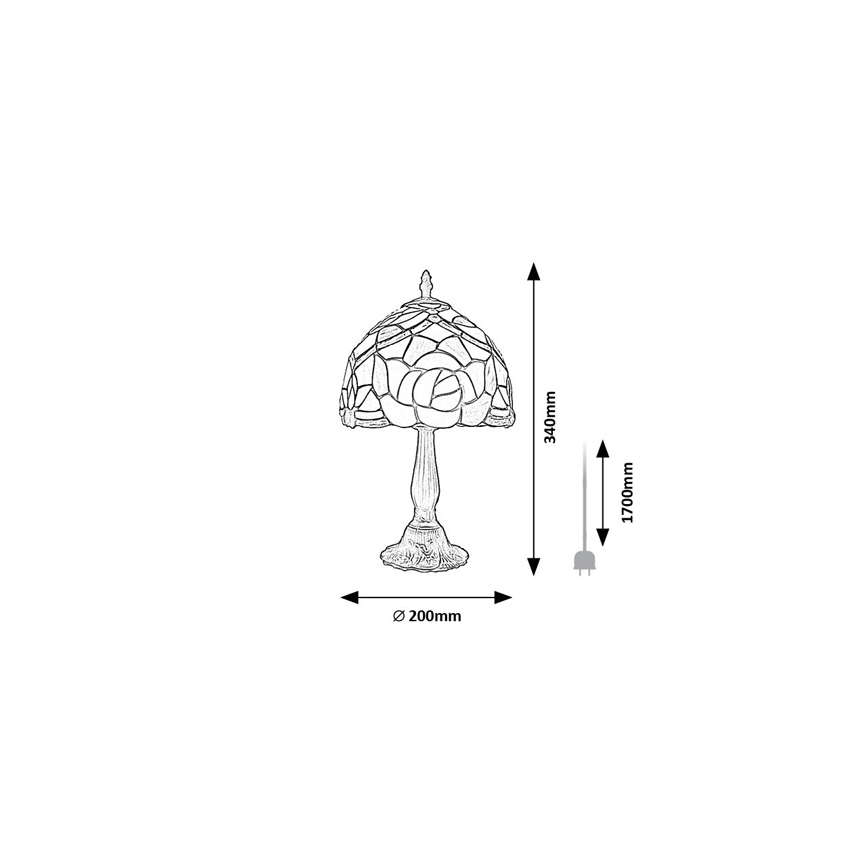 Brilagi - Lampe de table Tiffany en vitrail GARLAN 1xE14/40W/230V