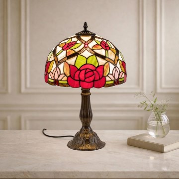 Brilagi - Lampe de table Tiffany en vitrail GARLAN 1xE27/40W/230V