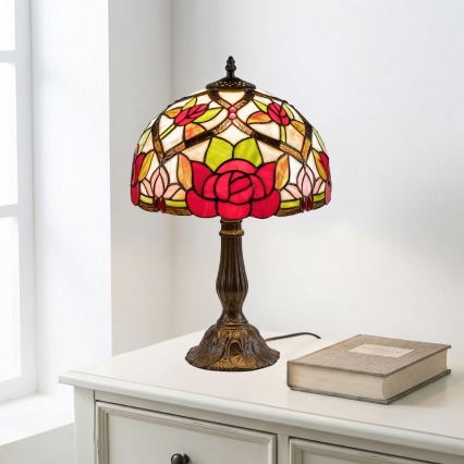 Brilagi - Lampe de table Tiffany en vitrail GARLAN 1xE27/40W/230V
