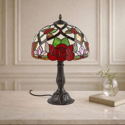 Brilagi - Lampe de table Tiffany en vitrail GARLAN 1xE27/40W/230V