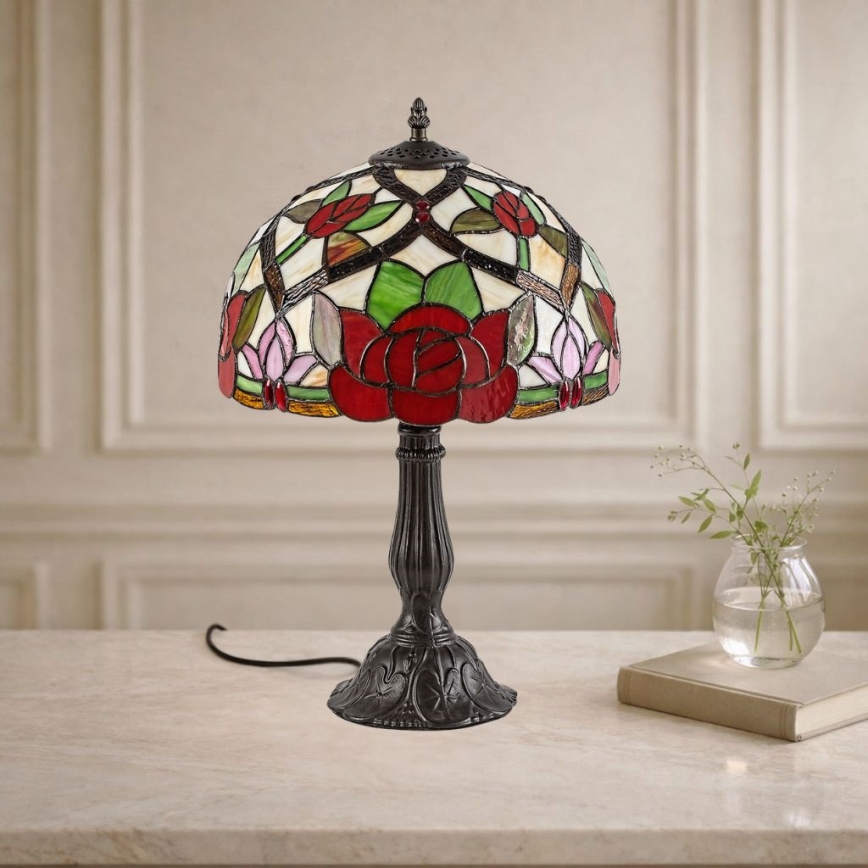 Brilagi - Lampe de table Tiffany en vitrail GARLAN 1xE27/40W/230V
