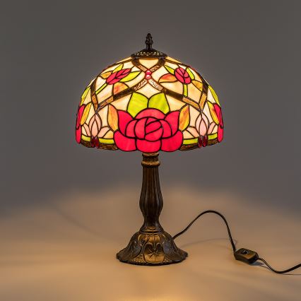Brilagi - Lampe de table Tiffany en vitrail GARLAN 1xE27/40W/230V