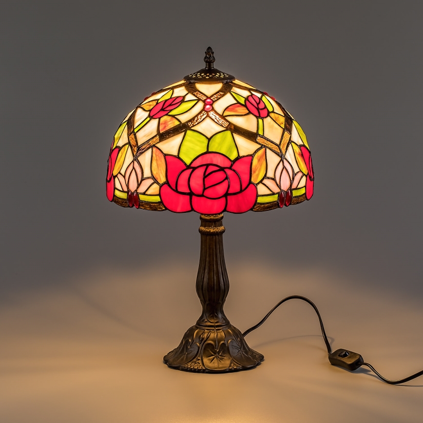 Brilagi - Lampe de table Tiffany en vitrail GARLAN 1xE27/40W/230V