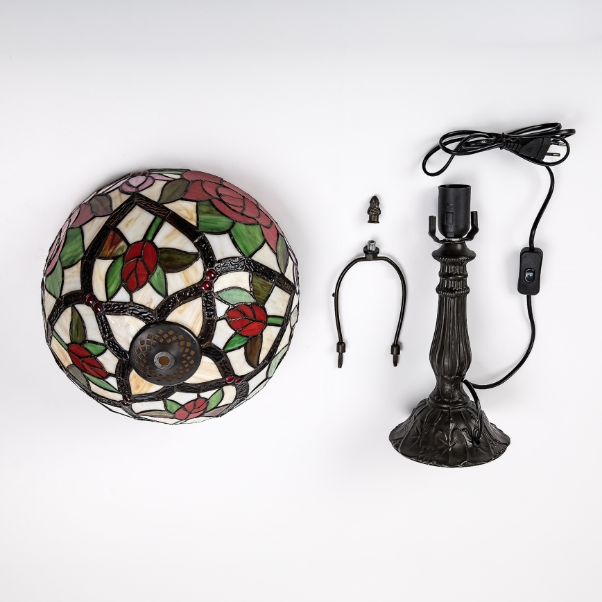 Brilagi - Lampe de table Tiffany en vitrail GARLAN 1xE27/40W/230V